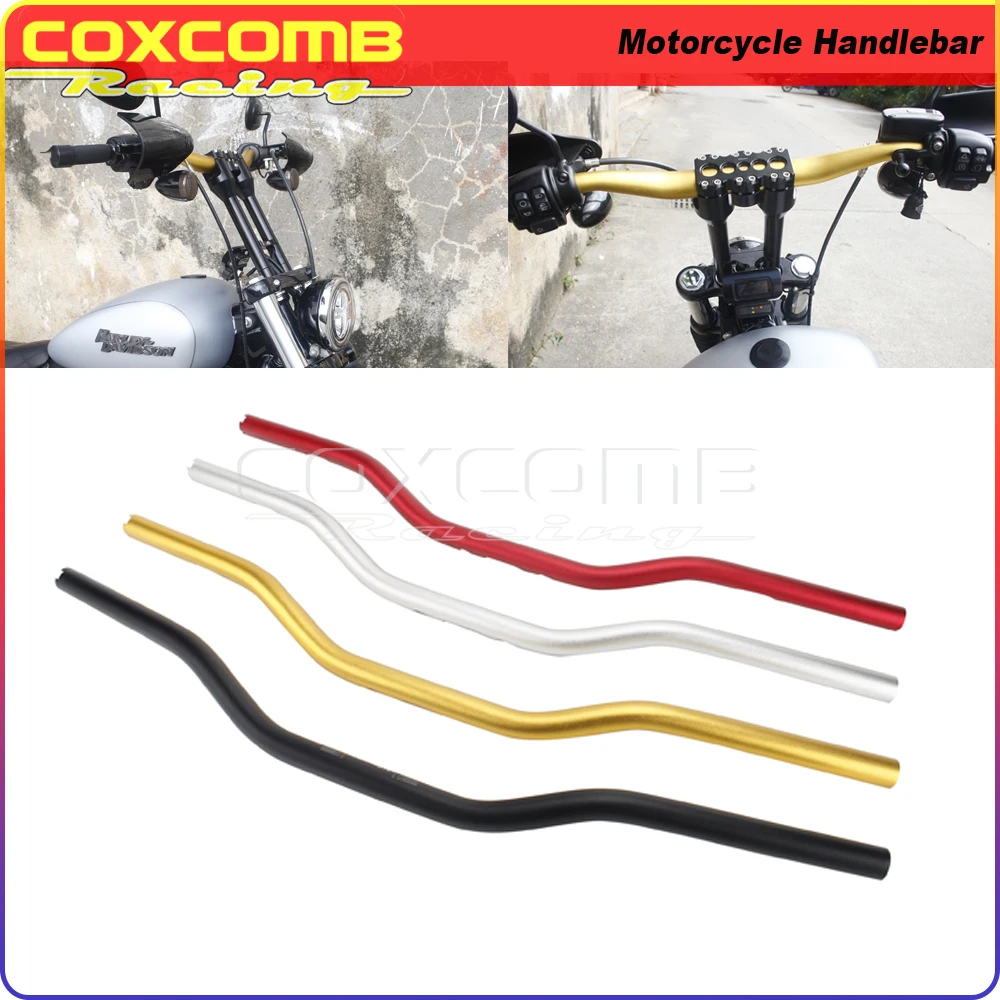 

Заготовка для руля 32 дюйма, алюминиевый конический руль с 1 дюймовым концом для Harley Dyna Street Bob Softail Sportster Moto 1-1/4 дюйма, руль