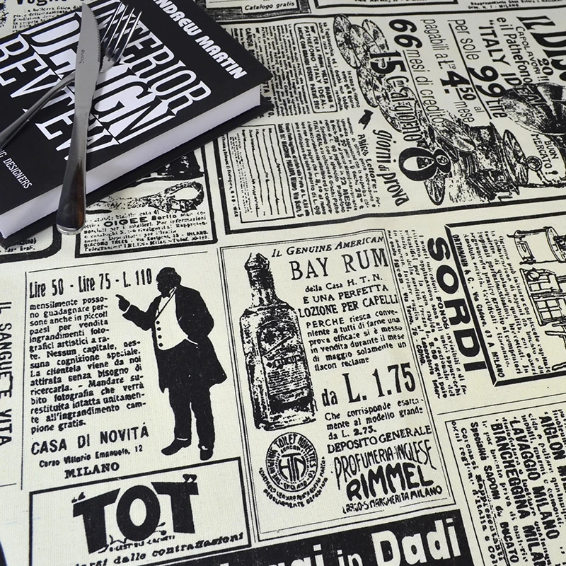 Газета в европейском стиле ретро толстая Брезентовая грубая ткань хлопковая