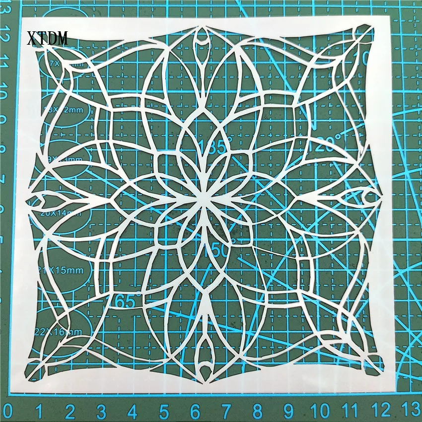 Мандаловая плитка Пластиковая форма Щит DIY трафареты для скрапбукинга полое
