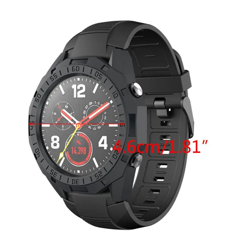 

Soft TPU Protective Case Screen Protector Cover for Hua-wei Watch GT46mm QX2A