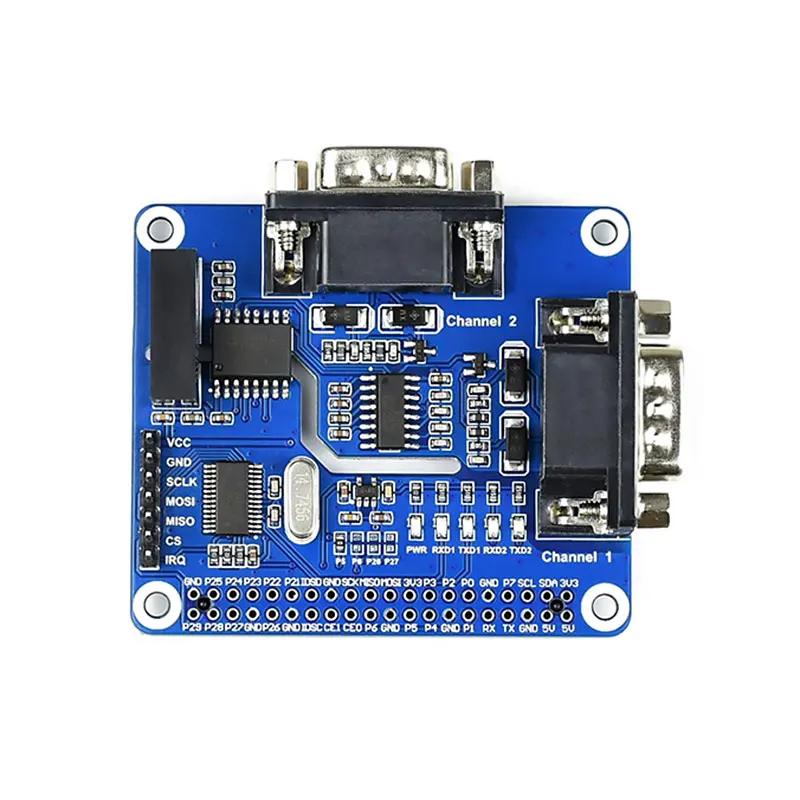 

Blackberry pie dual channel isolation RS232 extending board module SC16IS752 + SP3232 scheme