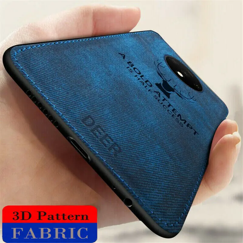 luxury elk pattern phone case for oneplus 9 8 pro 7t 7 hybrid tpufabric cloth skin back slim soft cover for one plus 7 t coque free global shipping