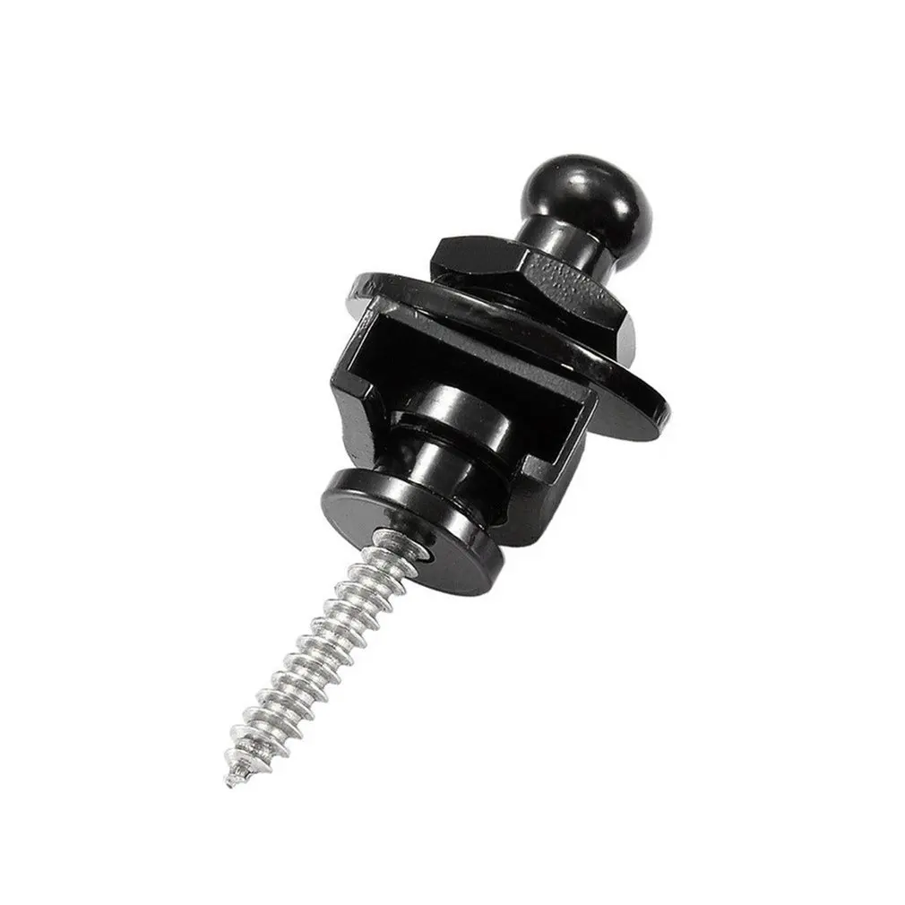 1 шт. пара бас гитары ремень пряжка Кнопка блокировки С круглым носком Цвет черный