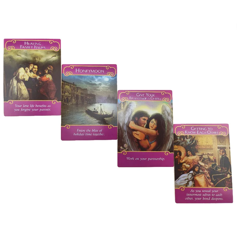 Золотые английские романтические ангелы карты Таро чтение судьбы настольные