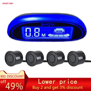Car Auto Parktronic LED Parking Radar With 4 Parking Sensors Backup Car Parking Radar Monitor Detector System Backlight Display