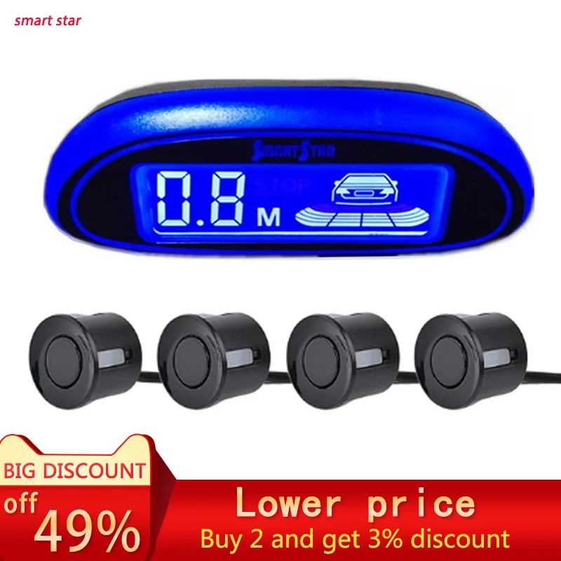 Автомобильный парктроник СВЕТОДИОДНЫЙ парковочный радар с 4 датчиками парковки