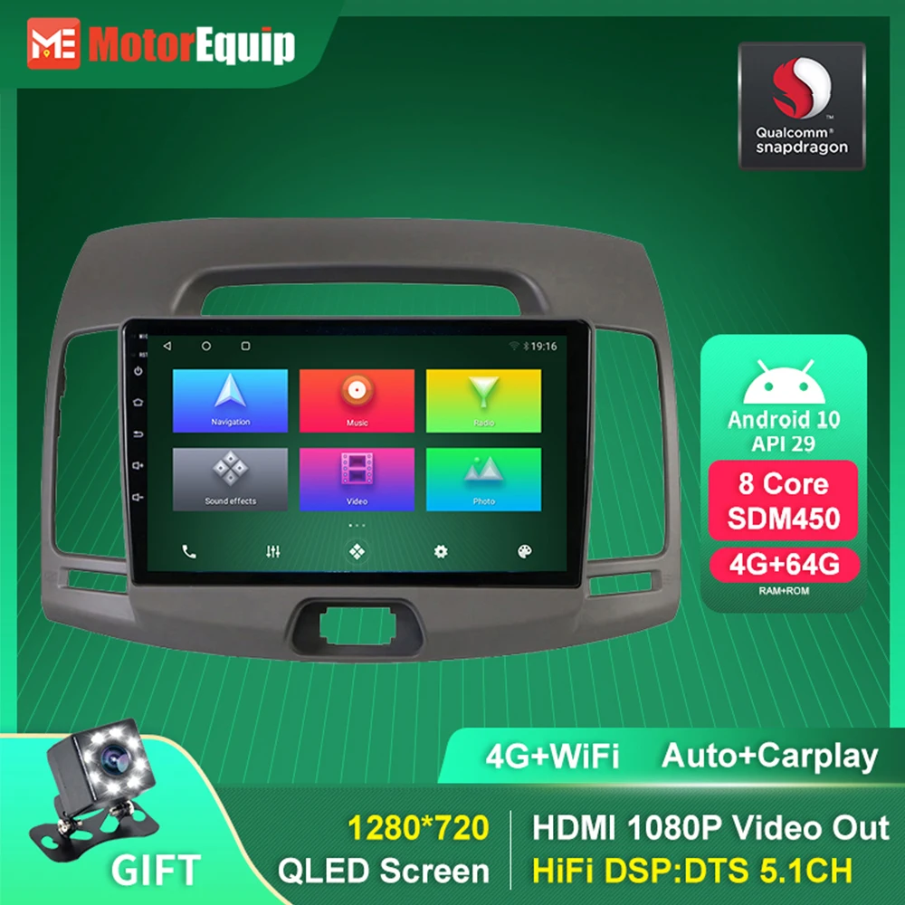 

Auto Car Radio For Hyundai Avante Elantra 2008-2010 Autoradio Stereo Video Multimedia Player With GPS Navigation 4G+WiFi Carplay