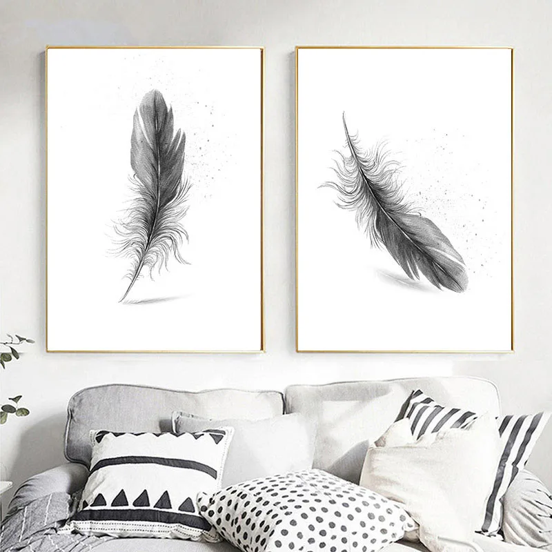 Абстрактный настенный плакат черно-белый в скандинавском стиле | Дом и сад