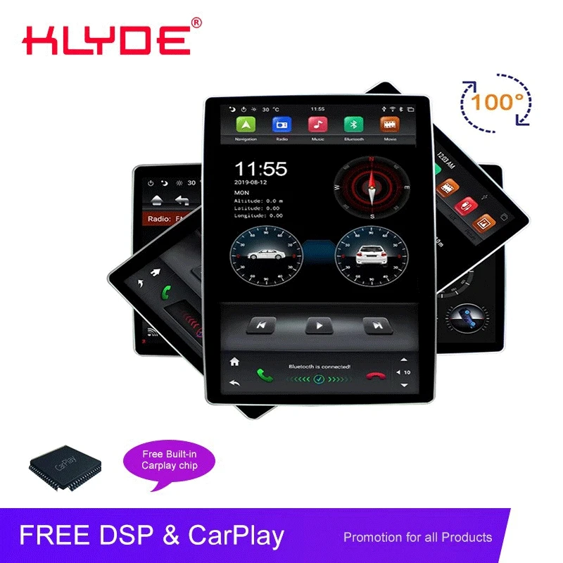 Автомобильный dvd-плеер 2 din универсальный Android 9 0 4 + 32/64G угол поворота 100 градусов 12 8