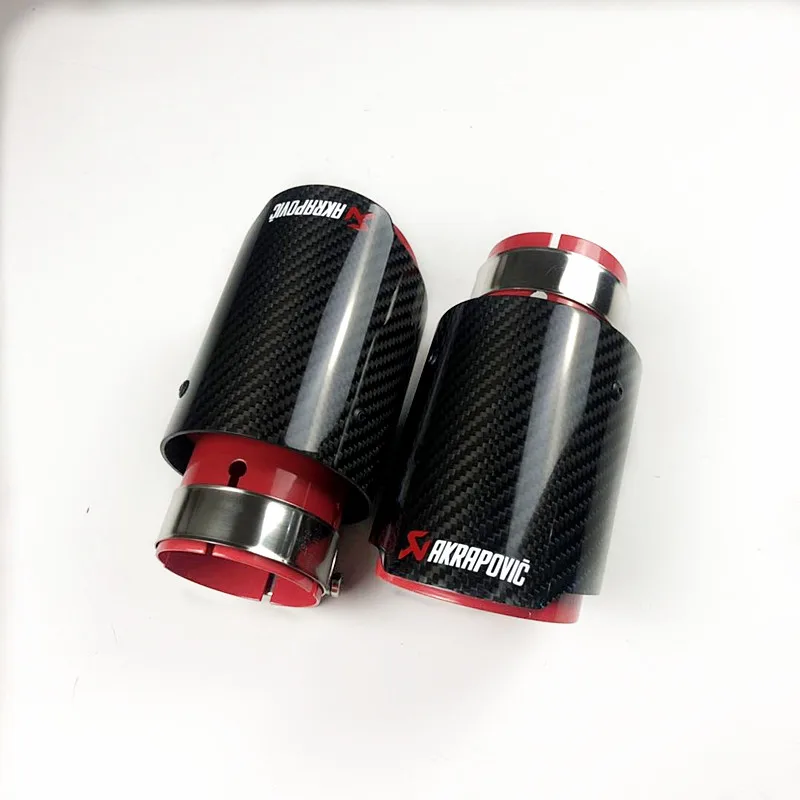 1 шт. Akrapovic глушитель Концевая труба выхлопная труба глушитель из углеродного волокна красная нержавеющая сталь для универсальных углеродных наконечников