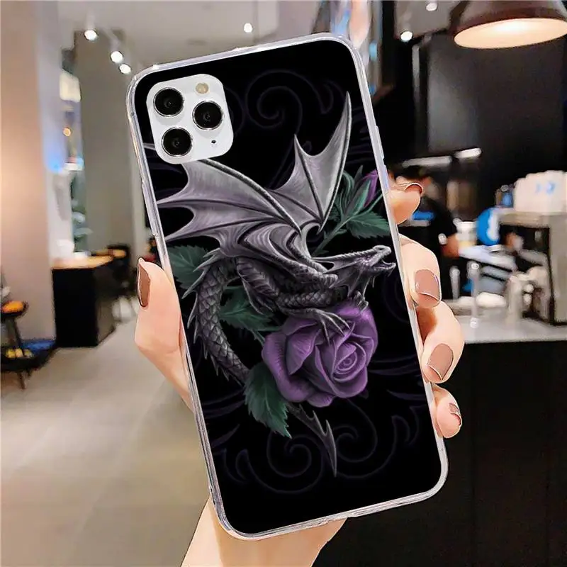 

Dragon Western Animal Phone Case for iphone 11 12 Pro Max Clear Cover Xs X XR 7 8 6 6S Plus 5 5S SE 2020 Fundas Coque Etui