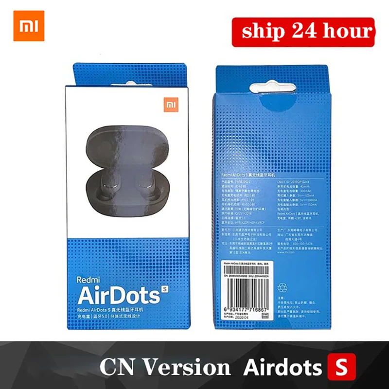 xiaomi redmi airdots s 2 wireless bluetooth earphones 5 0 bluetooth earphone ai control gaming earbuds with mic noise reduction free global shipping