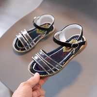 toddler girls dress summer sandals for children kids princess beach shoes rhinestone transparent little girl flat sandal 1 12