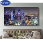 Большая алмазная живопись, ночная городская Бриллиантовая Мозаика из Соединенных Штатов, полноразмерная квадратная вышивка крестиком, алмазная вышивка, ландшафтное искусство