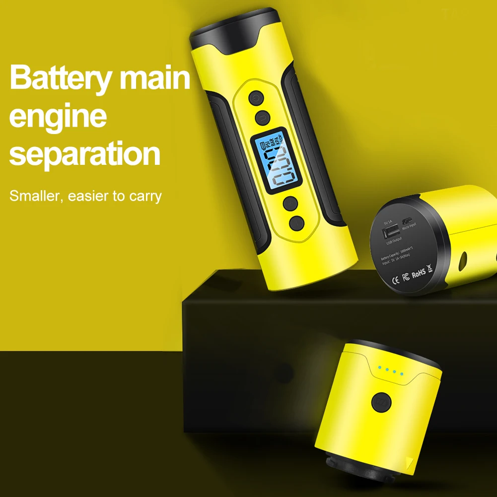 Precio Compresor De Aire Portátil Para Vehículos, Inflador De Neumáticos Para Coche Con Pantalla LED, Batería De Alta Capacidad De 3000mAh, Presión De 150 PSI, Voltaje De 12V, Bomba Con Eficiencia De Inflado De 35L/min