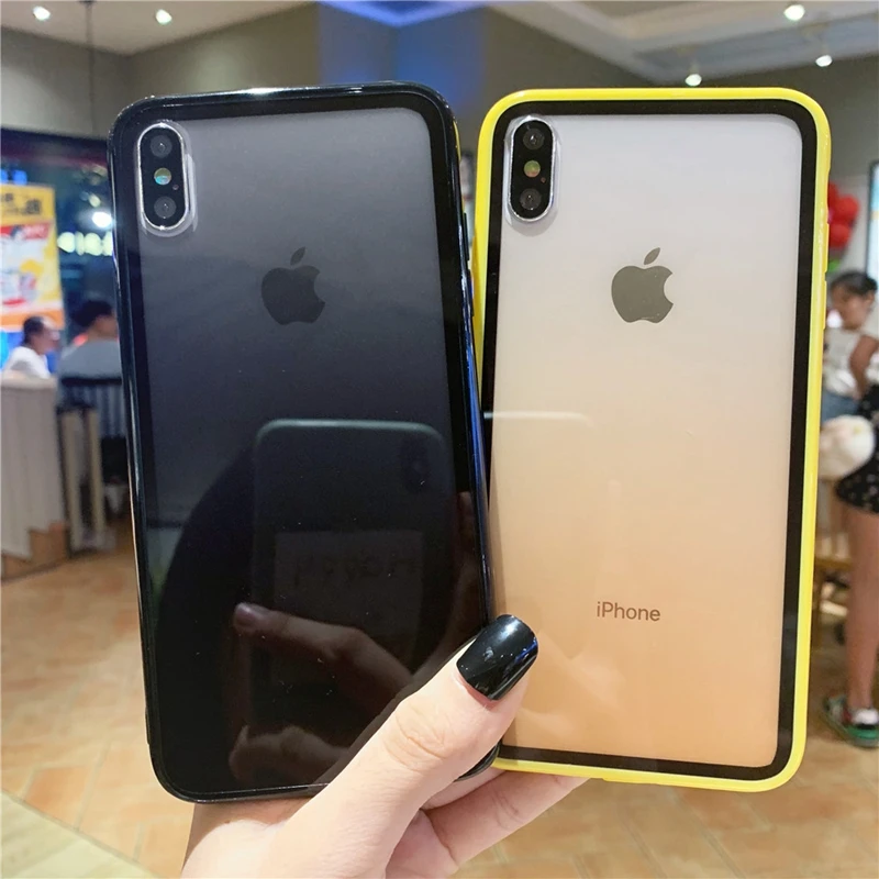 Цветной силиконовый прозрачный чехол для iPhone 11 Pro Max X XS XR телефона мягкий из ТПУ 7 8