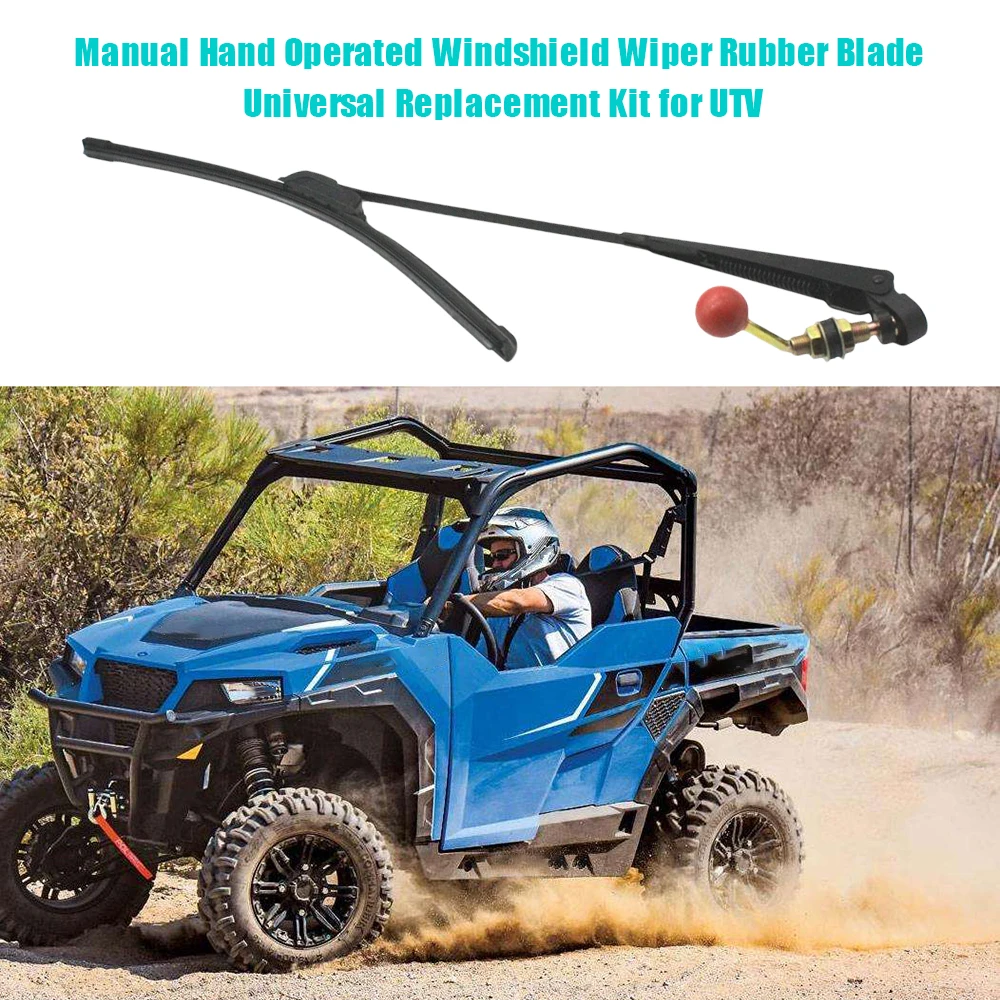 Manual Hand Operated Windshield Wiper Rubber Blade Universal Replacement Kit for UTV For Tesla Model 3 Bmw E46 E90 Ford Focus 2 |