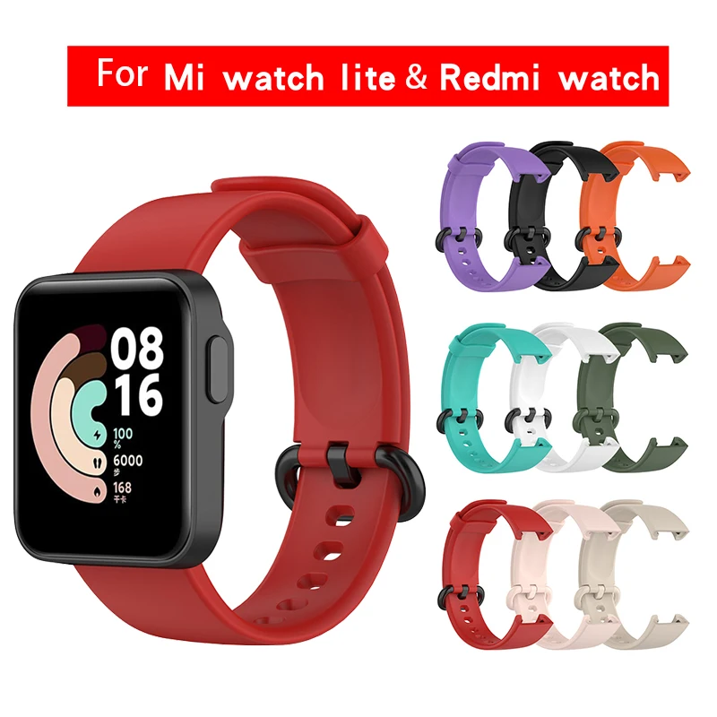 

Силиконовый ремешок для XiaoMi Mi Watch Lite, сменный ремешок для смарт-часов XiaoMi Mi Watch Lite, Redmi