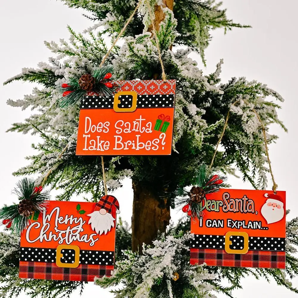 

1 Pc Merry Christmas Wooden Pendants Xmas Tree Ornaments Home Hanging Decor Christmas Decorations For Home Navidad 2021