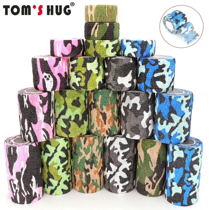 

Hunt Disguise Camouflage Elastic Bandage 2.5cm Wrap Tape Self Adhesive Sports Protector Ankle Knee Finger Arm Pet Elastoplast