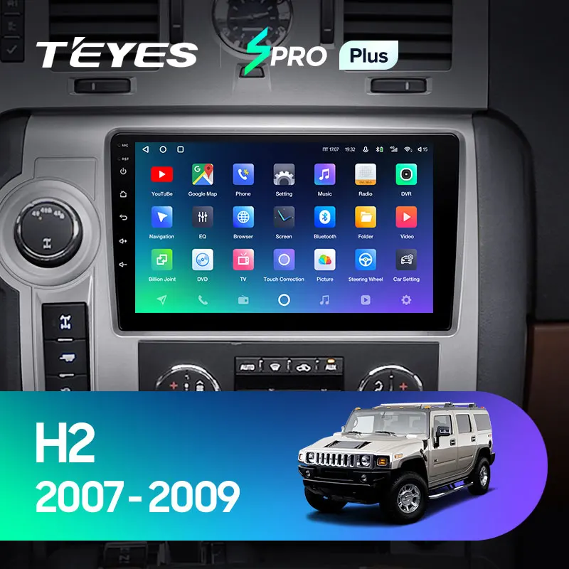 TEYES SPRO Plus Штатная магнитола For Хаммер Х2 E85 Рестайлинг Hummer H2 2007 - 2009 Android 10 до 8-ЯДЕР 6 +