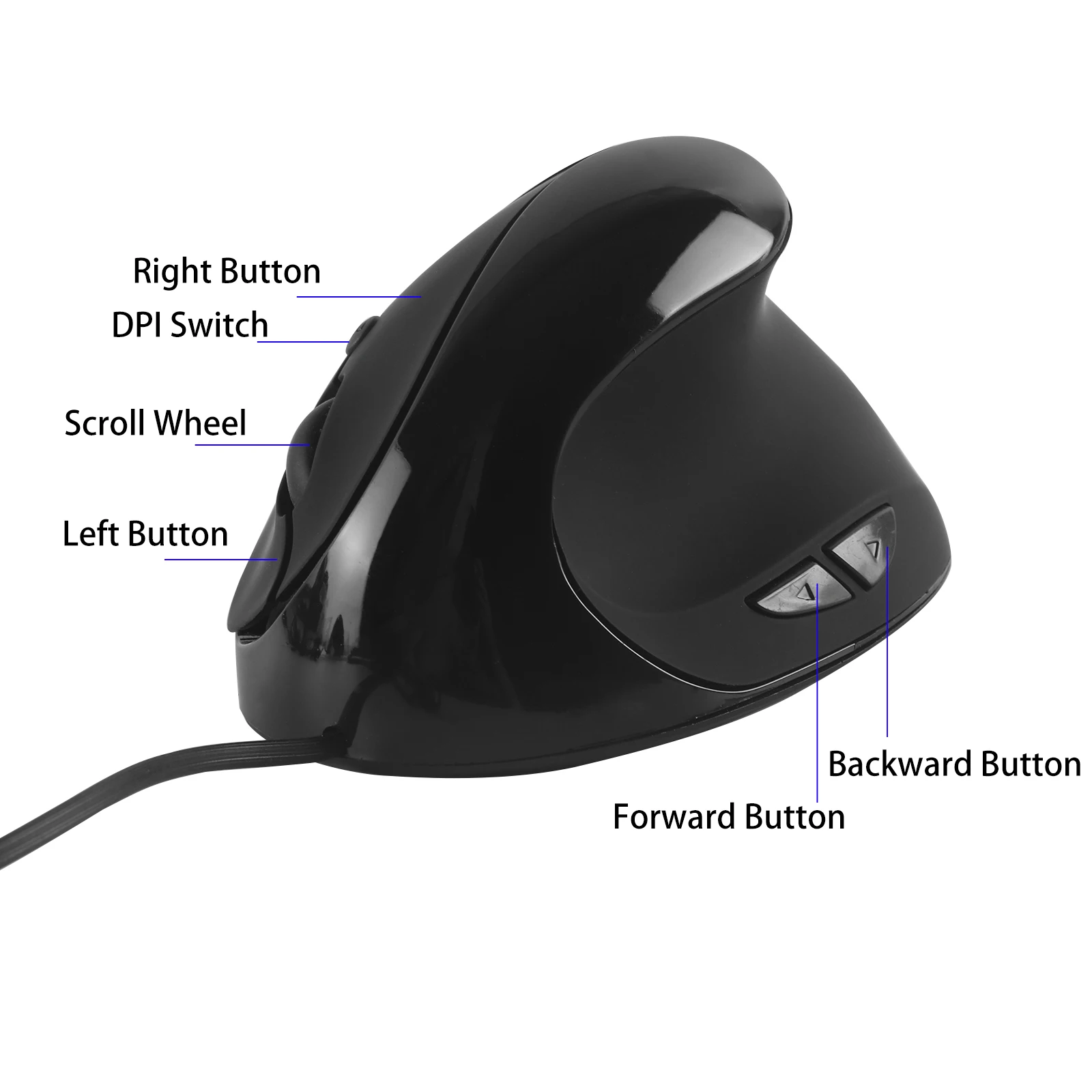 CHYI Wired Vertical Mouse Ergonomic 800/1000/1200DPI USB 2.0 Cable 5 Buttons With Pad Kit Colors Wrist Rest Mice Mat|Мыши| |