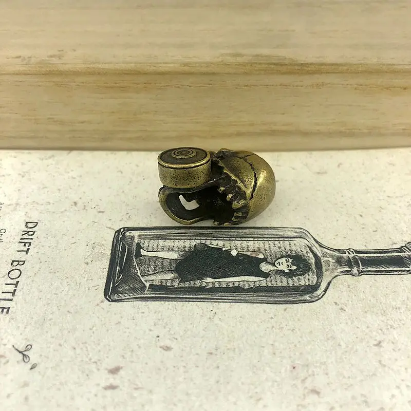 EDC инструменты латунный нож бисер латунная газовая маска череп бусы на шнурок