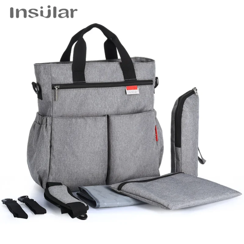 

Insular Mummy Maternity Baby Diaper Bag Large Capacity Nappy Stroller Bag Waterproof Mommy Travel Changing Bag Nursing Tote Bags