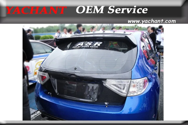 

Стайлинг автомобиля, крышка для заднего Люка из углеродного волокна, подходит для 2008-2014 Impreza GRB WRX STI, в стиле OEM, крышка багажника