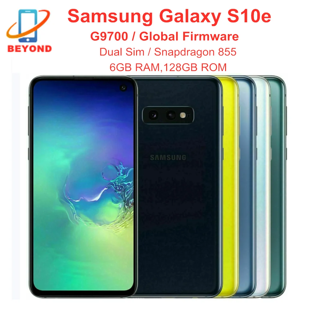 

Samsung Galaxy S10e G9700 Dual Sim Snapdragon 855 6GB RAM 128GB ROM Octa Core 5.8' NFC 4G LTE Original Unlocked