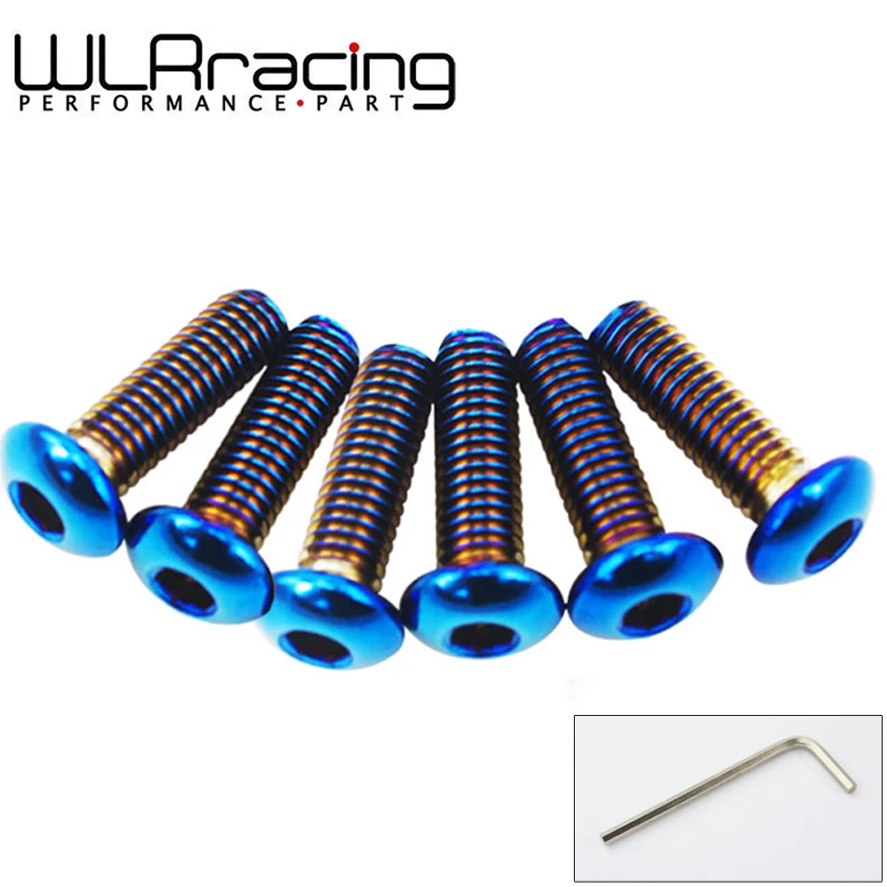WLR RACING-6 шт./лот сгоревшие титановые болты рулевого колеса подходят для многих рулевых колес работает круглый Босс Комплект WLR-LS06CR-R