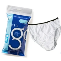 5 pieces freego disposable panties for men travel portable 100 cotton underwear hotel sauna outdoor gym underpants one time use