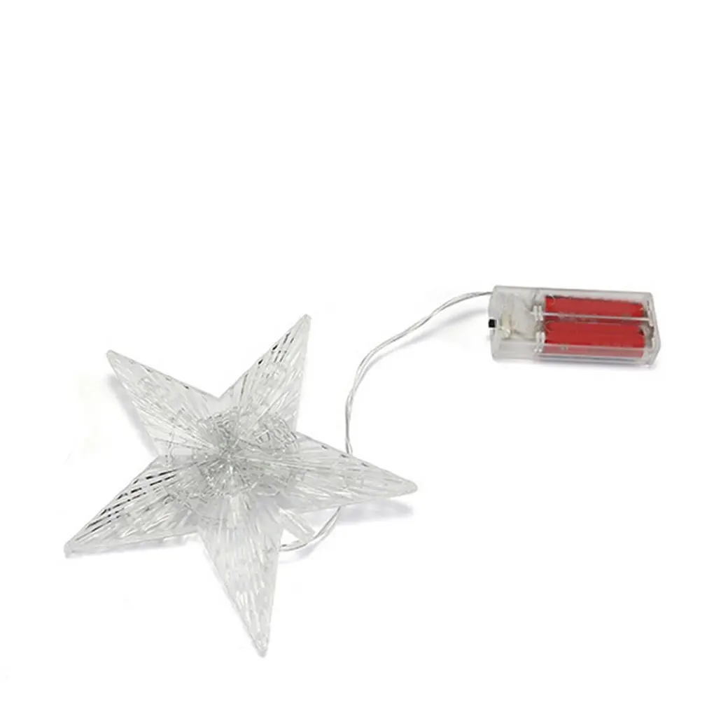 

Christmas Tree Topper Star LED Light Christmas Tree Decor Ornaments Battery Power Garland New Year Christmas Home Decoration