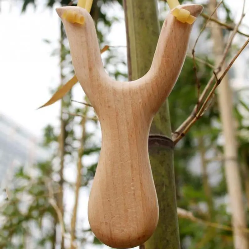 Тренировочная деревянная Рогатка катапульта мощная искусственная с резиновой