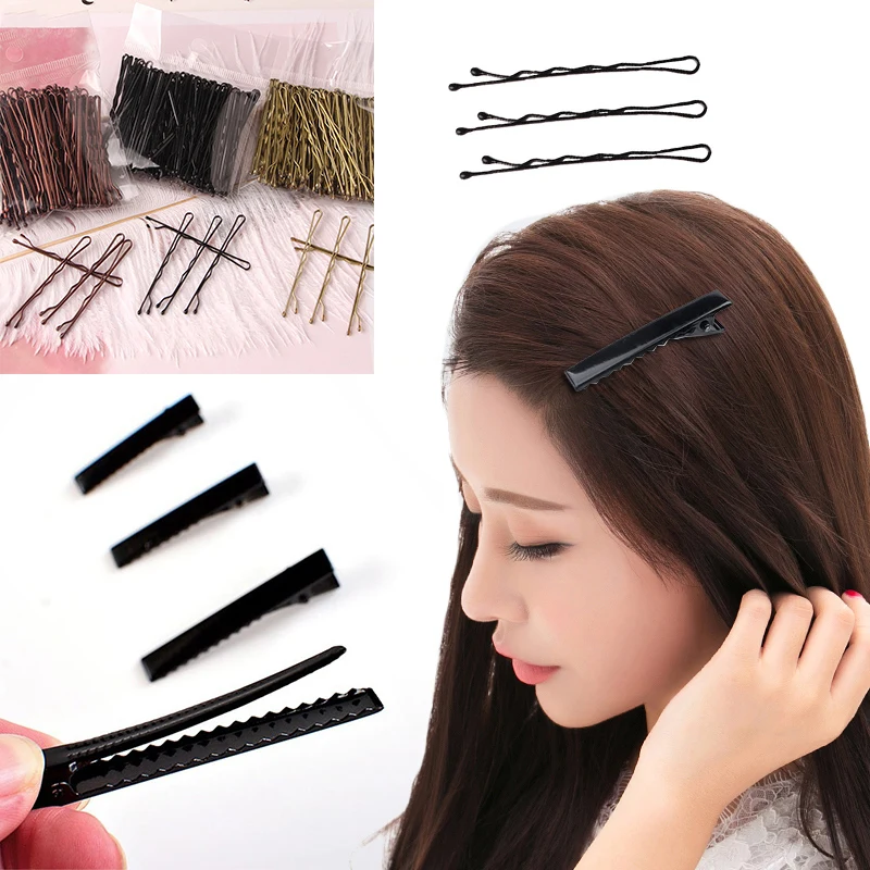 

50/100/200/500/100PCS Hair Accessories Hair Clips Curly Wavy Grip Invisible Hair Clip Hairpins Barrette Clips for Women Headwear