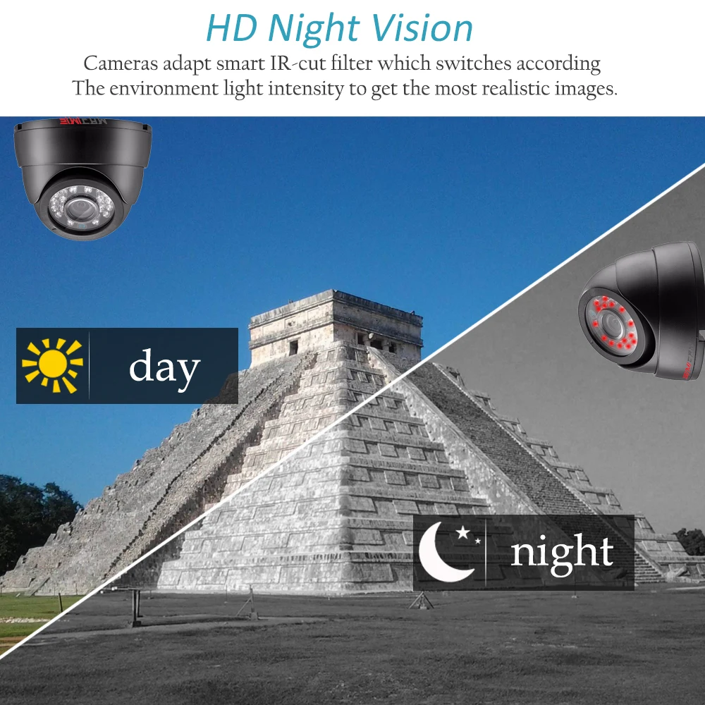4CH DVR Kit Video Surveillance Set 720P 1080P Mini Dome Bullet CCTV AHD Camera Outdoor Indoor Night Vision Home Security | Безопасность