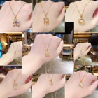 Модные 2021 Мода золотое покрытие ювелирные изделия, ювелирные изделия Луна Подвески в виде сердца из нержавеющей стальной медальон на цепочке ожерелье для женщин