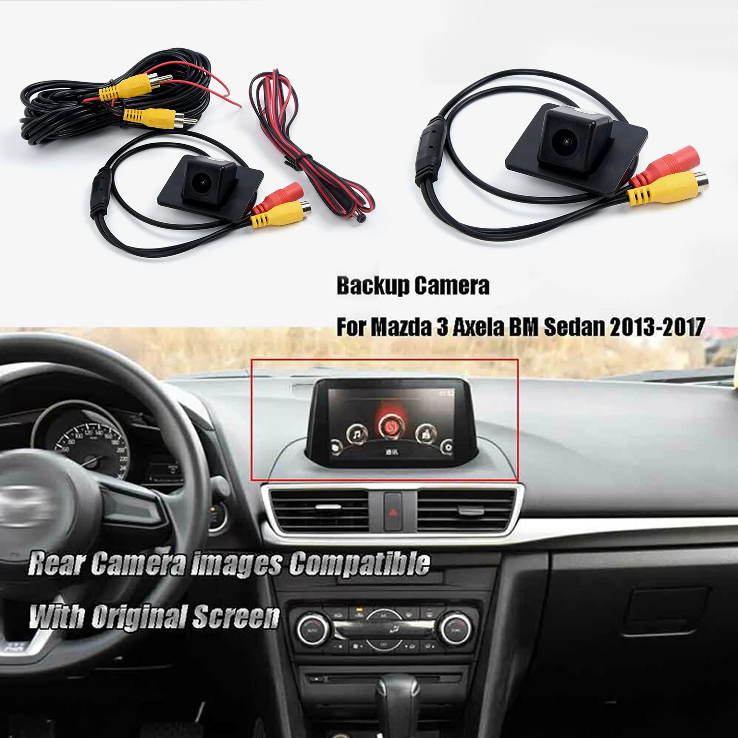 Обратная парковка для Mazda 3 Axela BM Sedan 2013- 12 В CCD ночное видение Водонепроницаемая Автомобильная камера заднего вида автомобильные аксессуары
