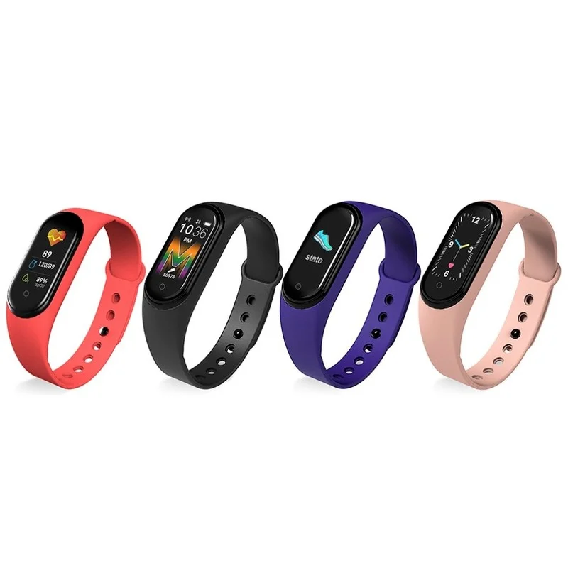 

M4 M5 Smartwatch Smart Bracelet Heart Rate Blood Sleep monitor for Health Monitoring Color screen waterproof sports bracelet