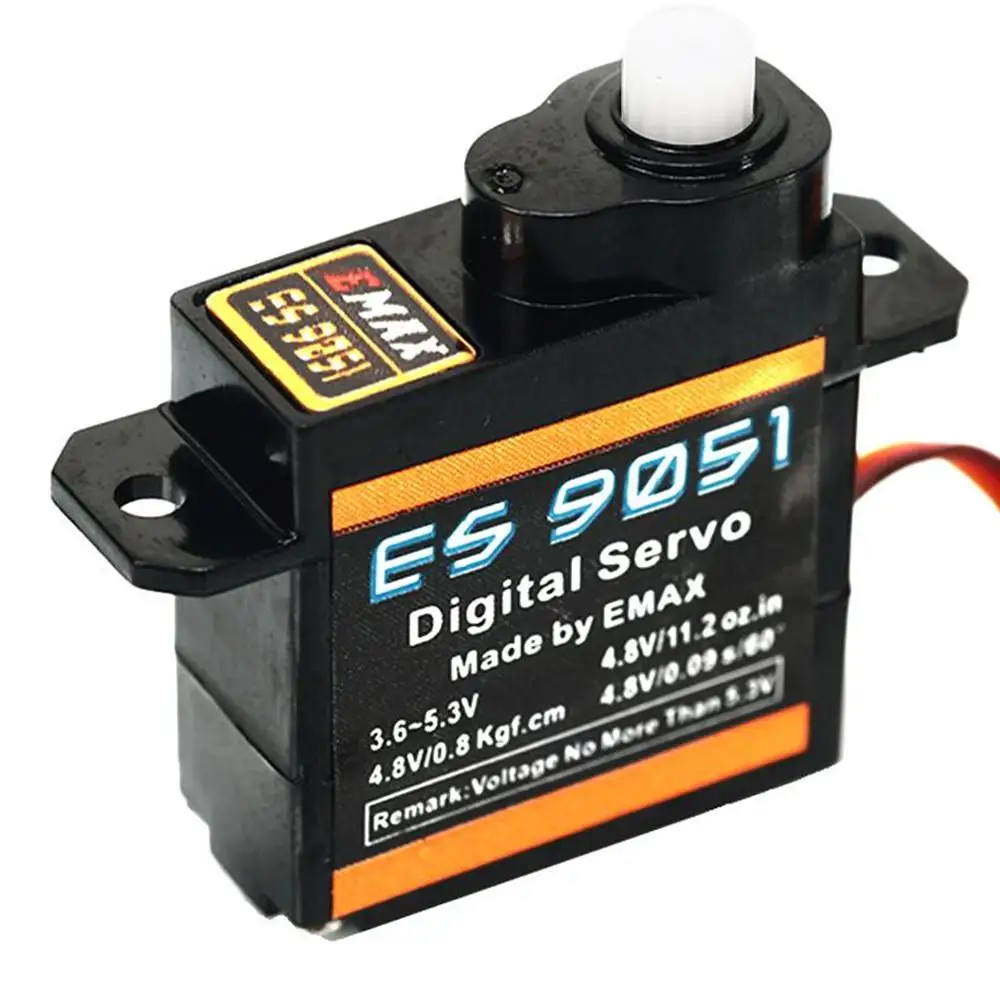 RCtown EMAX ES9051 4 3 г цифровой мини-сервопривод пластиковый редуктор 0 8 кг Крутящий