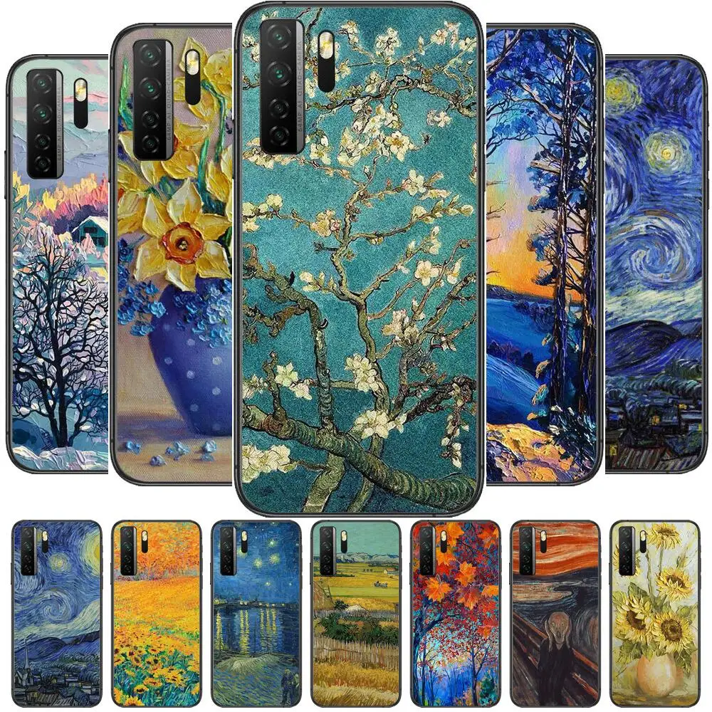 

Van Gogh's oil painting art Black Soft Cover The Pooh For Huawei Nova 8 7 6 SE 5T 7i 5i 5Z 5 4 4E 3 3i 3E 2i Pro Phone Case case