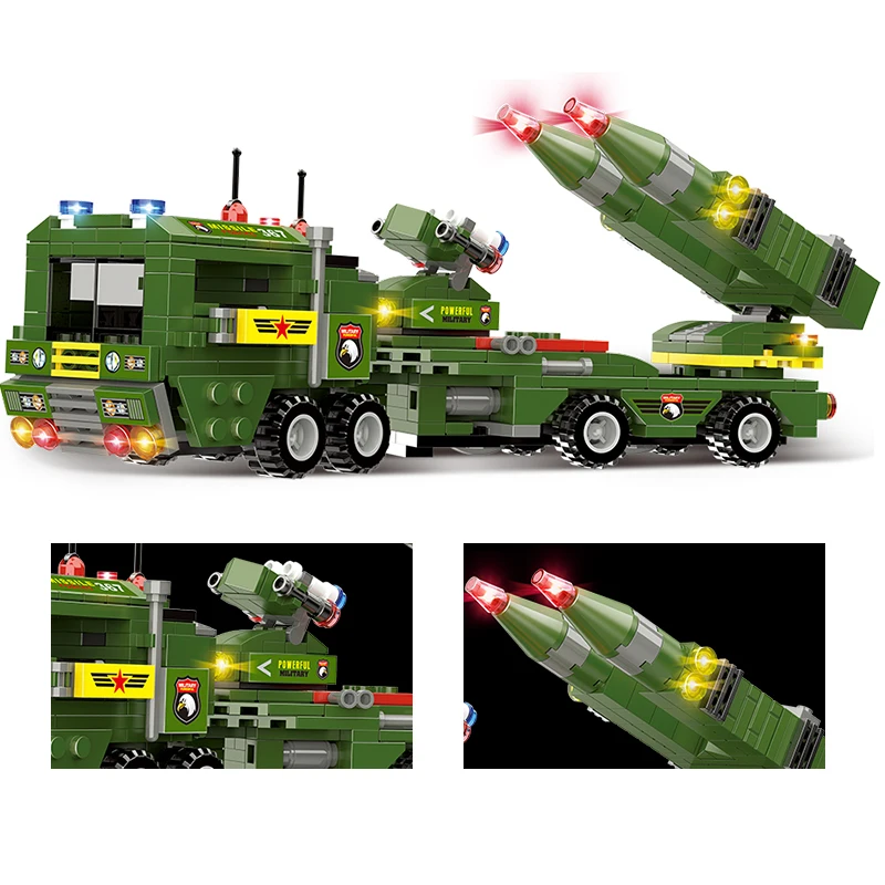 731 шт военные Танк строительные блоки наборы 8 в 1 оружие войны колесница мальчик