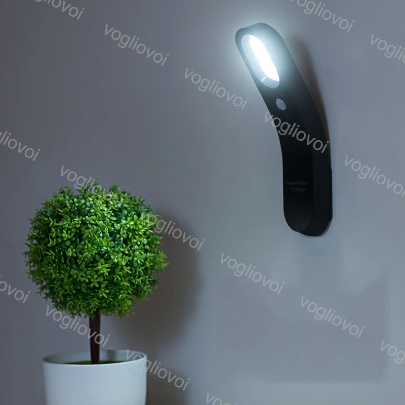 Vogliovoi Motion Sensor Led Light Night 6LEDs Rechargeable White Flashlight Wall Infrared Ray Lock | Лампы и освещение