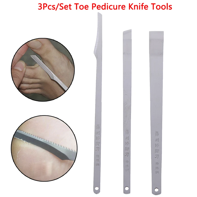 

3Pcs/Set New Toe Pedicure Knife foot Tools Ingrown Cuticle Tools Dead Skin Removers Nail Foot Care Tool Kit