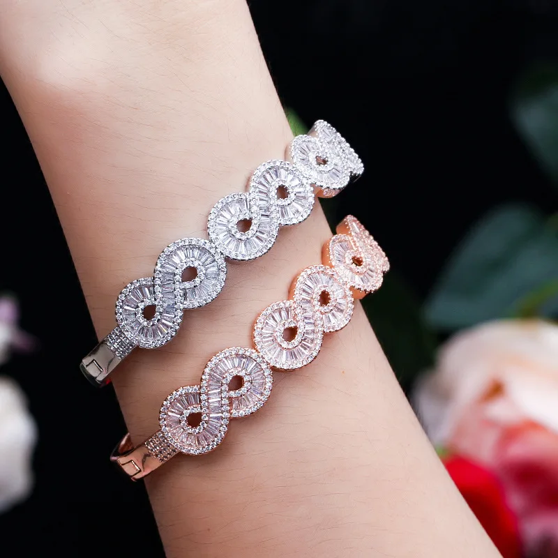 Скрученный ААА cz камень позолоченный Шарм браслет женский модный подарок