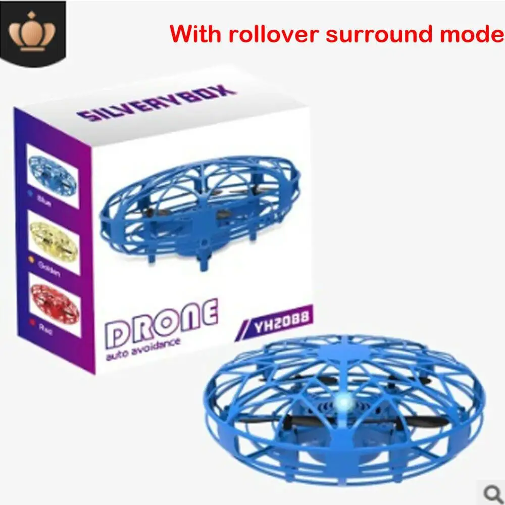 blue surround Мини-Дрон Quad Индукционная Левитация НЛО светодиодный светильник usb зарядка дети подарок на день рождения игрушки для мальчиков девочек взрослых - Цвет: blue surround