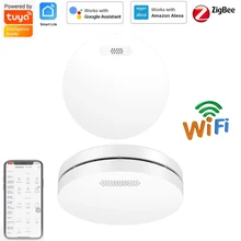 Tuya Intelligent Smoke Wireless Alarm Wifi Fire Smoke Sensor Household Wireless Sound Light Smoke Detector Fire Protection