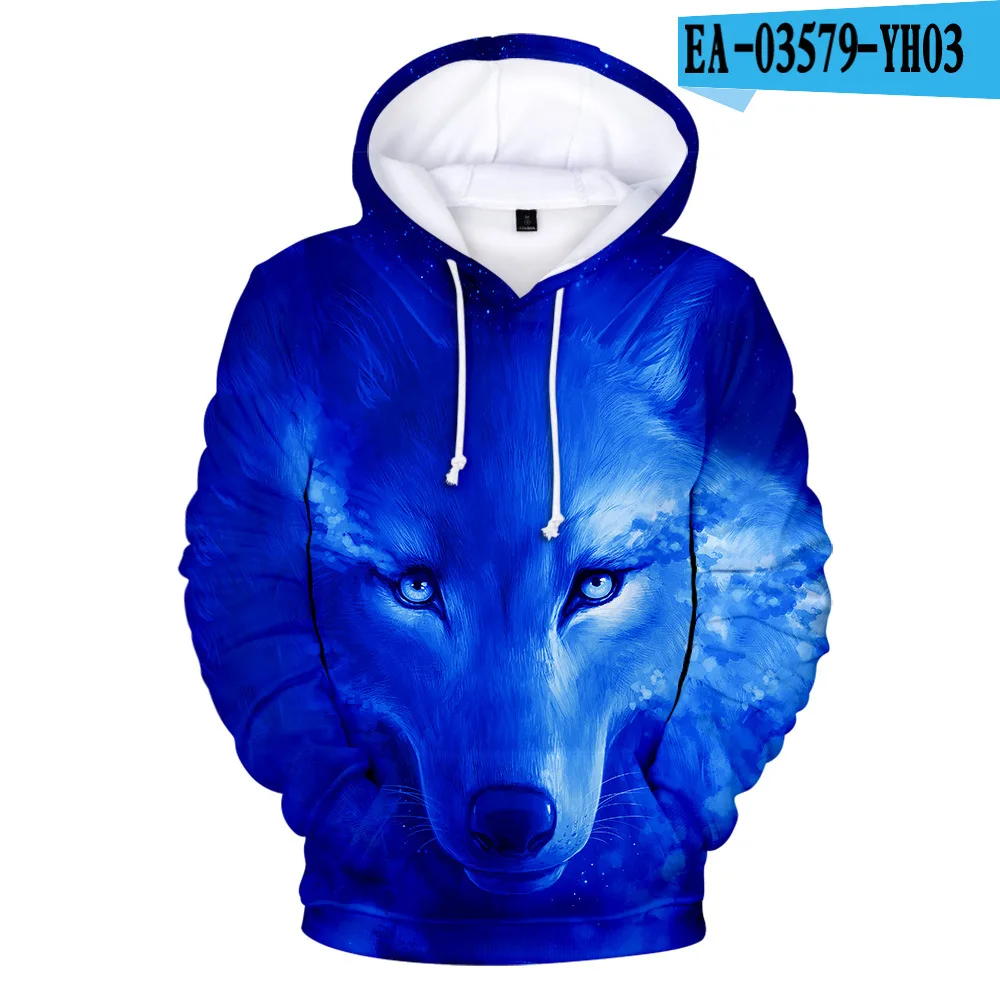 

2021 New Wolf 3D Hoodies Sweatshirt Boys/girls Hoodie Children Clothes Animal World High Quality Pullovers Hip Hop Sweatshirt