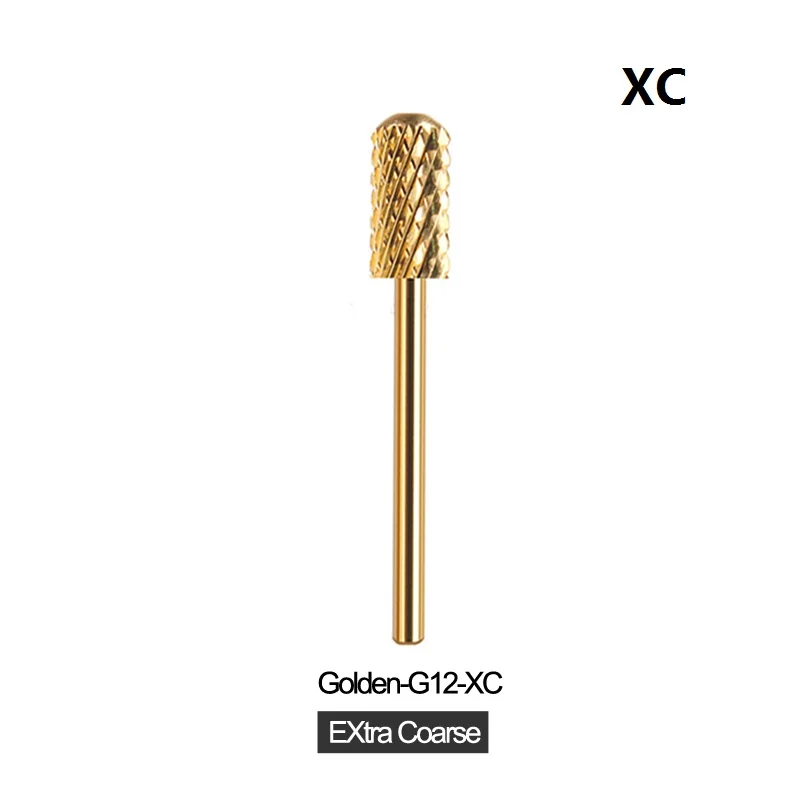 Golden-G12-XC 1 шт. Карбид фрезы для ногтей для маникюра машина для ногтей аксессуары резак маникюрная мельница маникюрные фрезы - Цвет: Golden-G12-XC