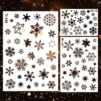 hot saleschristmas hollow snowflake shape diy stencil wall painting scrapbook template